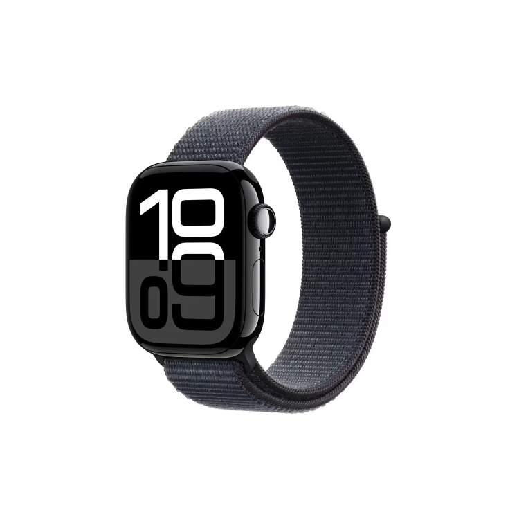 Apple Watch Series 10 GPS 42mm Jet Black Aluminium Case with Ink Sport Loop