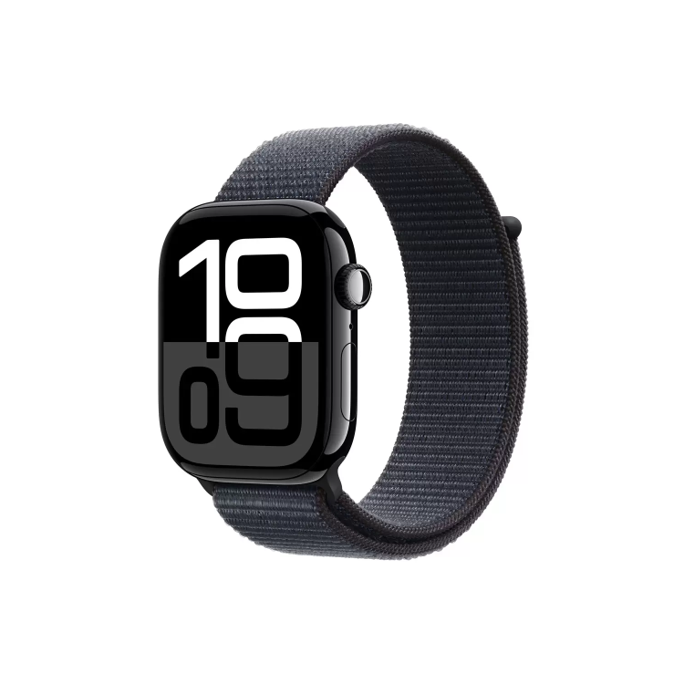 Apple Watch Series 10 GPS 46mm Jet Black Aluminium Case with Ink Sport Loop