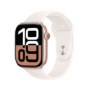 Apple Watch Series 10 GPS 46mm Rose Gold Aluminium Case with Light Blush Sport Band - M/L