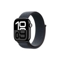 Apple Watch Series 10 GPS + Cellular 42mm Jet Black Aluminium Case with Ink Sport Loop