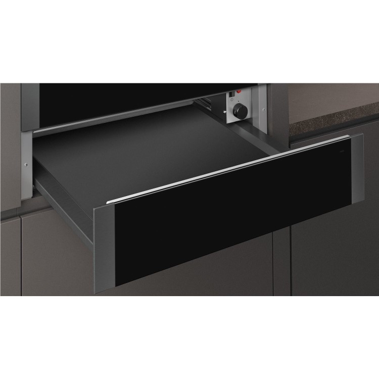 Neff N50 14cm High Warming Drawer - Black With Graphite-Grey Trim