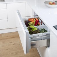 GRADE A2 - Hotpoint NCD191I 90cm Wide Integrated Fridge Drawers - Silver