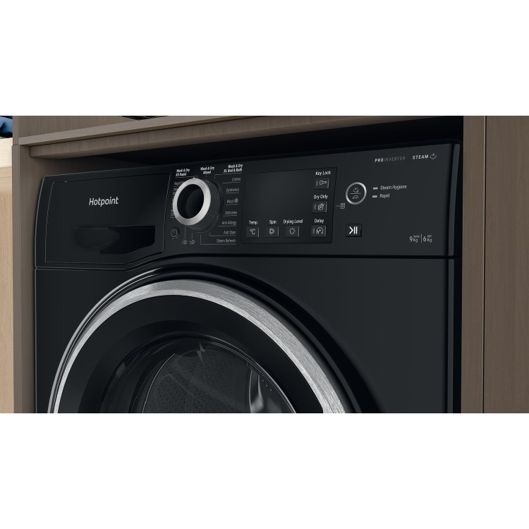 Hotpoint Futura 9kg Wash 6kg Dry 1400rpm Washer Dryer - Black