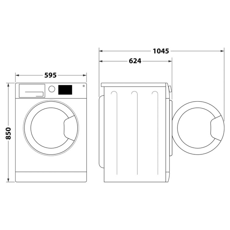 Refurbished Hotpoint NDD10726DAUK Freestanding 10/7KG 1400 Spin Washer Dryer White