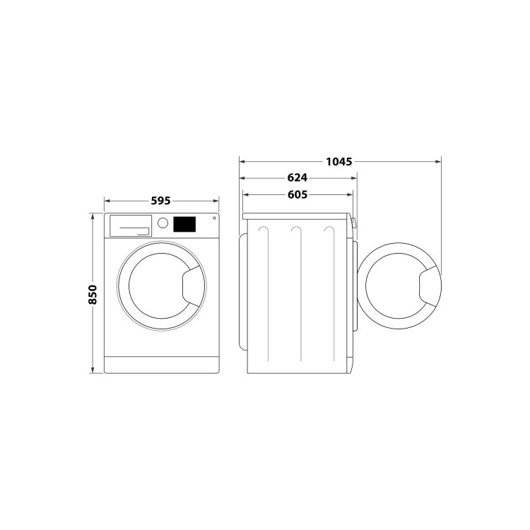 Refurbished Hotpoint ActiveCare NDD10726GDA Freestanding 10/7KG 1400 Spin Washer Dryer Graphite