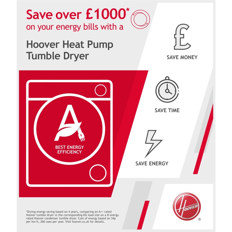 Hoover H-Dry 500 11kg Heat Pump Tumble Dryer - White