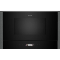 Neff N70 Built-In Microwave with Left Hand Hinged Door - Graphite Grey