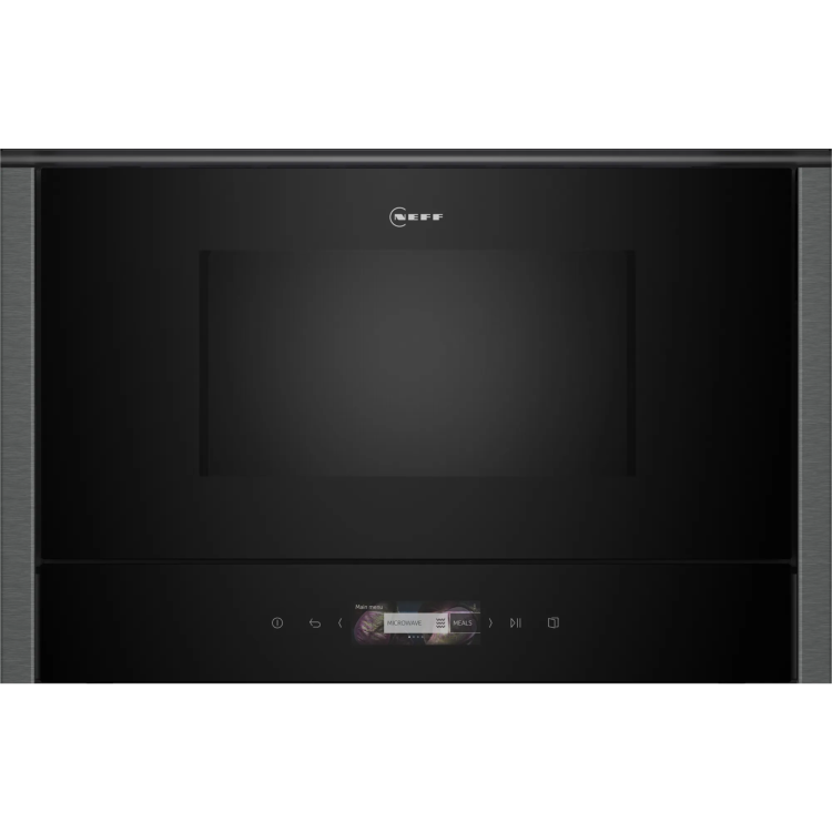 Neff N70 Built-In Microwave with Left Hand Hinged Door - Graphite Grey