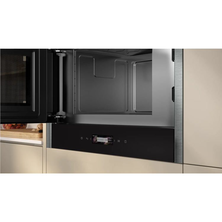 Neff N70 Built-In Microwave with Left Hand Hinged Door - Graphite Grey