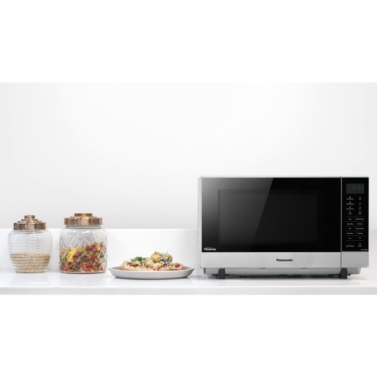 Panasonic 27L Freestanding Solo Flatbed Microwave - Silver