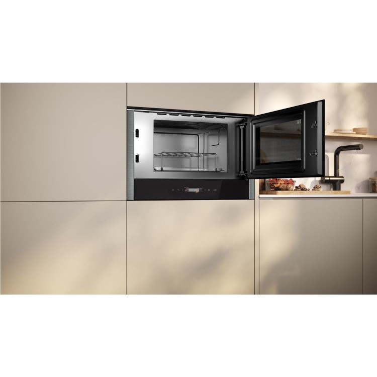 Neff N70 Built-In Microwave with Grill - Black