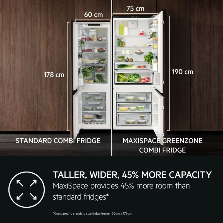 AEG 7000 Series 376 Litre 70/30 Integrated Fridge Freezer