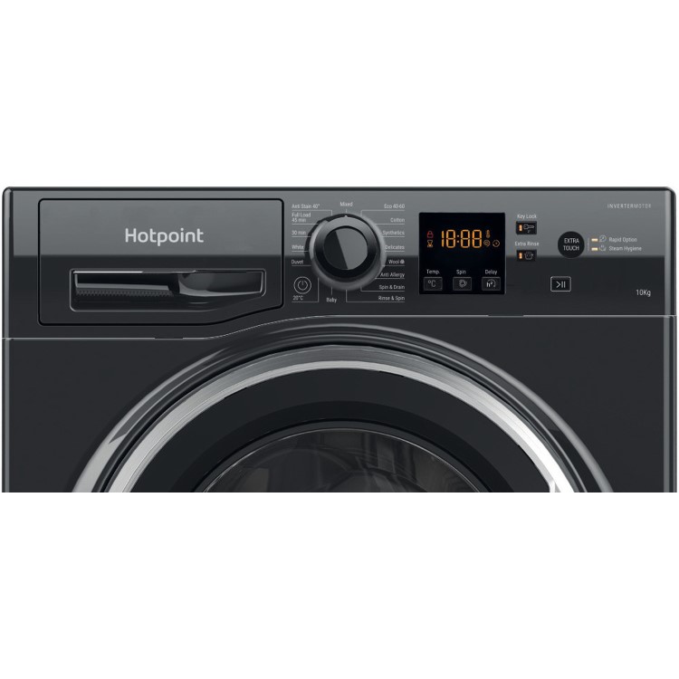 Hotpoint Anti-Stain 10kg 1400rpm Washing Machine - Black