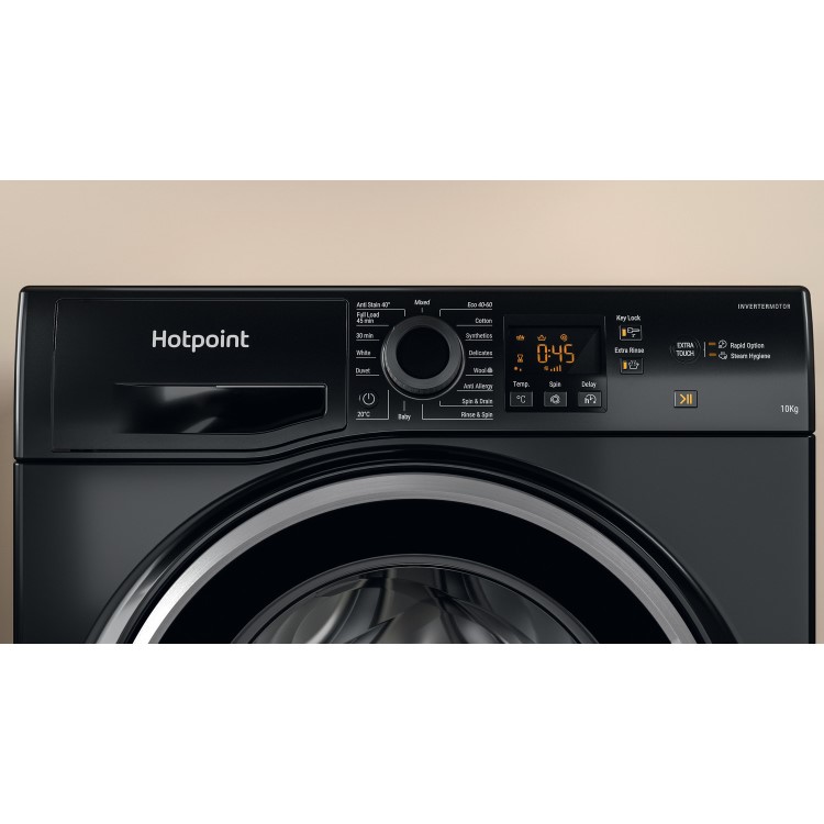 Hotpoint Anti-Stain 10kg 1400rpm Washing Machine - Black