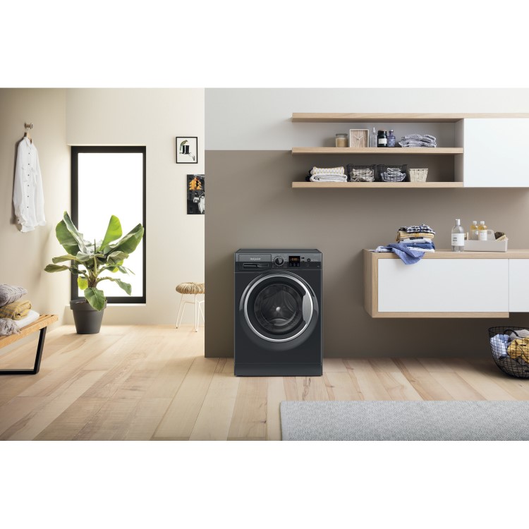 Hotpoint Anti-Stain 10kg 1400rpm Washing Machine - Black