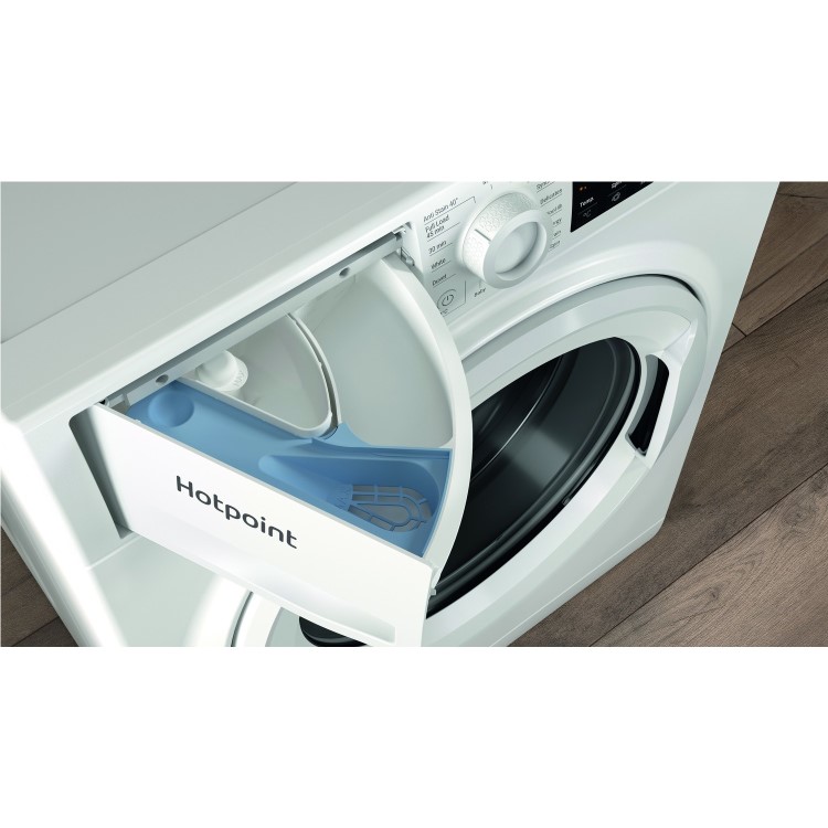 Refurbished Hotpoint NSWM743UWUKN Freestanding 7KG 1400 Spin Washing Machine White