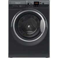 Refurbished Hotpoint NSWM864CBSUKN Freestanding 8KG 1600 Spin Washing Machine Black