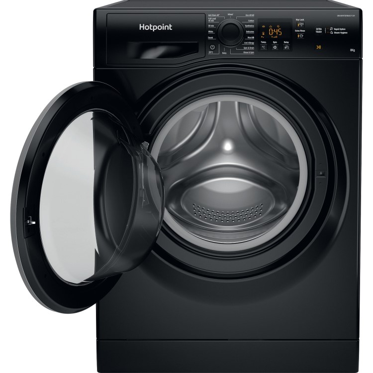 Hotpoint Anti-Stain 8kg 1600rpm Washing Machine Black