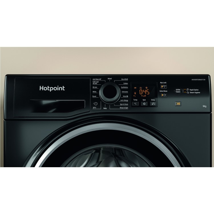 Hotpoint Anti-stain 9kg 1600rpm Washing Machine - Black