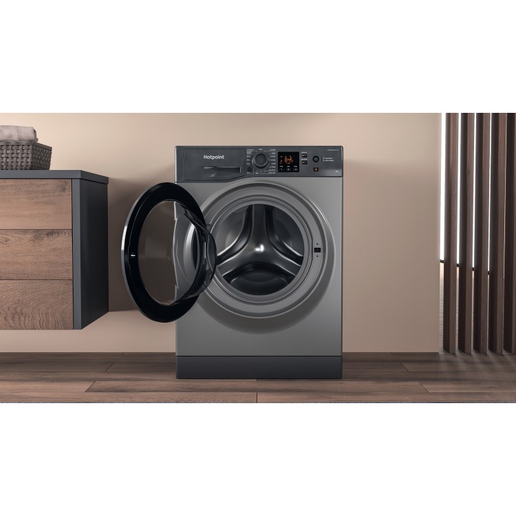 Hotpoint 8kg 1400rpm Freestanding Washing Machine - Graphite