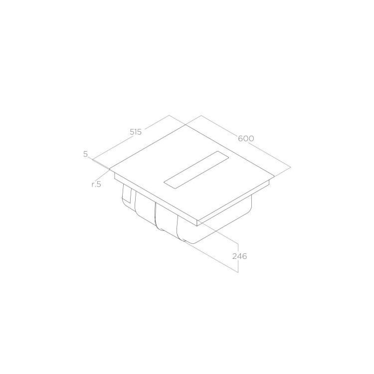 Refurbished Elica NikolaTesla Fit NT-FIT-60 60cm Venting Induction Hob with Built In Extraction