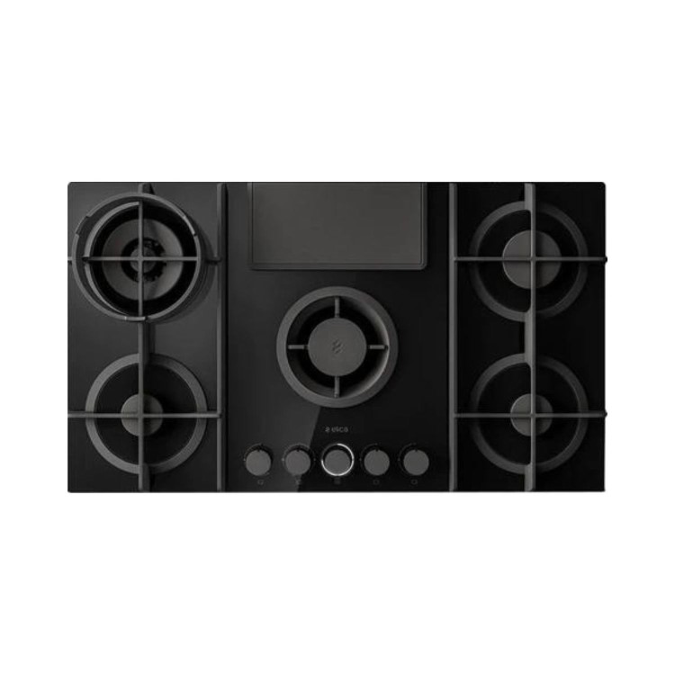 Elica NikolaTesla Flame 88cm Gas Venting Hob Recirculation Only - Black