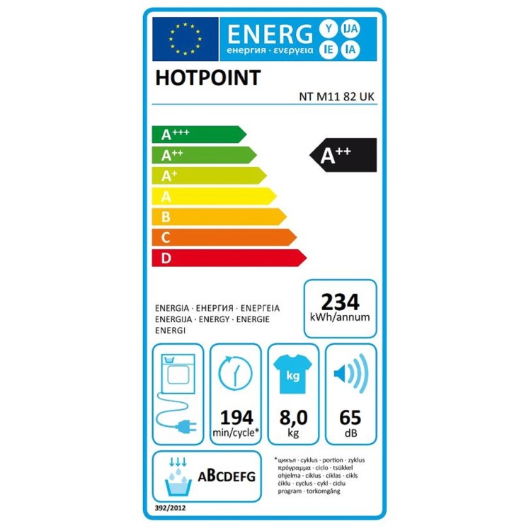 Hotpoint Crease Care 8kg Heat Pump Tumble Dryer - White