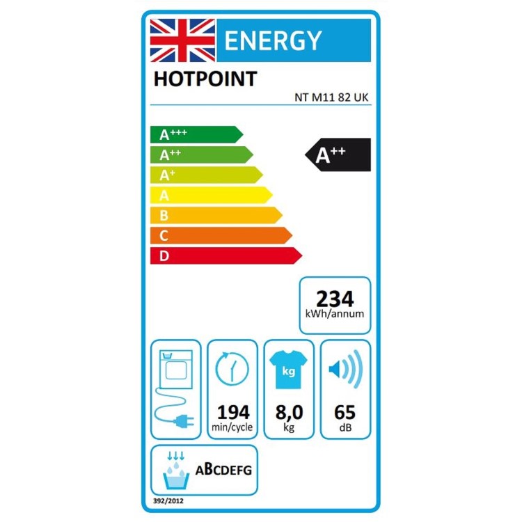 Hotpoint Crease Care 8kg Heat Pump Tumble Dryer - White