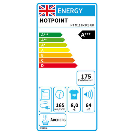 Hotpoint ActiveCare 8kg Heat Pump Tumble Dryer - White