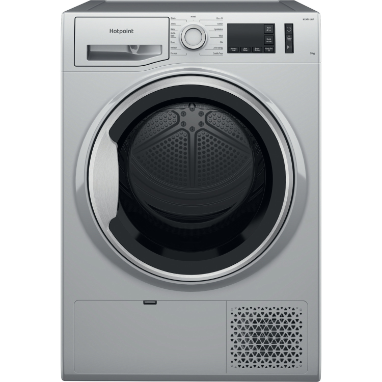 Hotpoint Crease Care 9kg Heat Pump Tumble Dryer - Silver