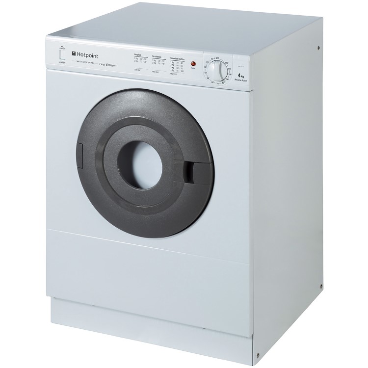 Refurbished Hotpoint NV4D01P First Edition' Freestanding Front Vented 4KG Tumble Dryer White