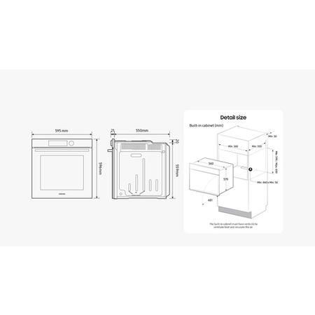 Samsung Series 4 Electric Single Oven - Black