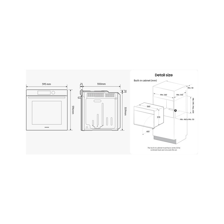 Samsung Series 4 Electric Single Oven - Stainless Steel