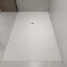 1400x800mm Rectangular Shower Tray with Grate - White Stone Resin Slate Effect - Sileti