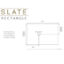 1200x900mm Rectangular Shower Tray with Grate - White Stone Resin Slate Effect - Sileti