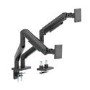 electriQ Premium Spring Assisted Dual Monitor Arm