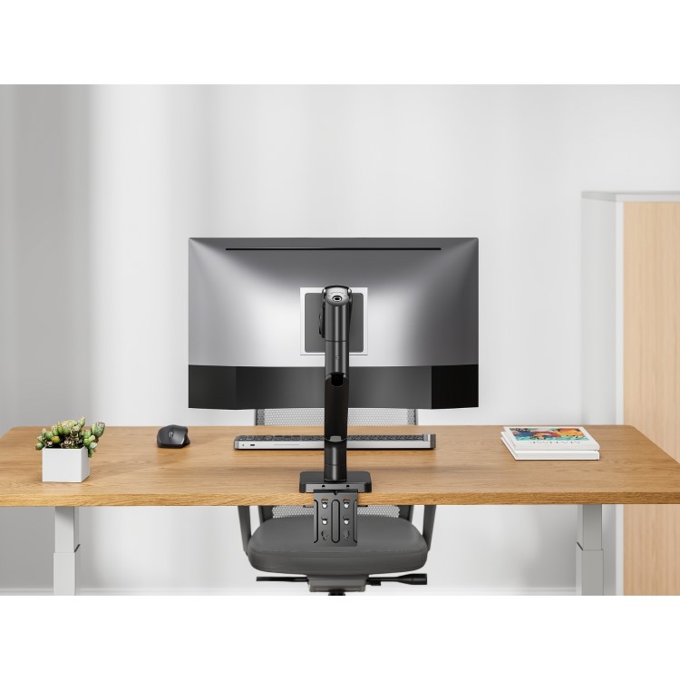 electriQ Premium Spring Assisted Single Monitor Arm