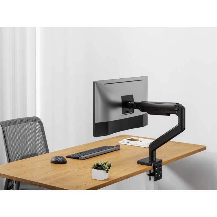 electriQ Premium Spring Assisted Single Monitor Arm