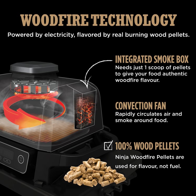 Ninja Woodfire Electric Grill & Smoker BBQ