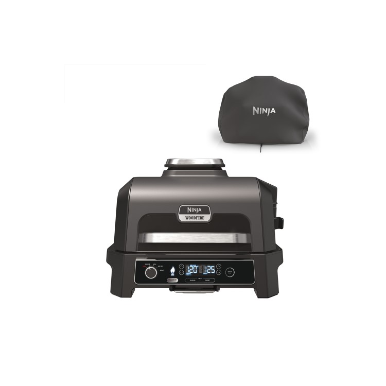 Ninja Pro XL Electric BBQ Grill & Smoker with Cover - Black