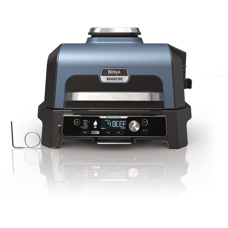 Ninja OG901UK Woodfire Pro Connect XL Electric BBQ Grill & Smoker - Black/Blue