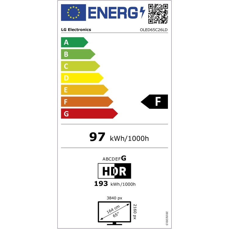 LG C2 65 Inch OLED 4K Ultra HD HDR Smart TV