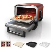 Ninja OO101UK Ninja Woodfire Outdoor Oven Artisan Pizza Maker and BBQ Smoker - Terracotta/Steel