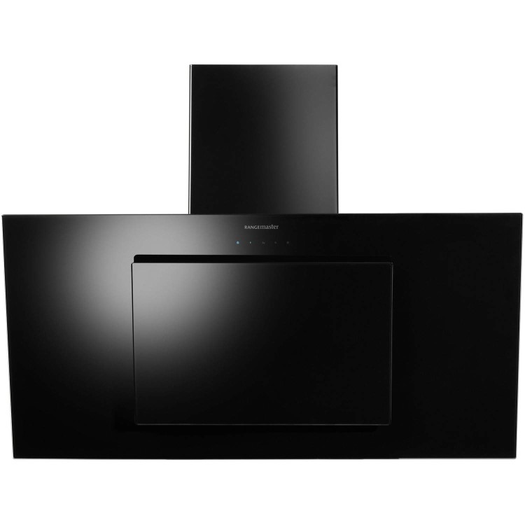 Rangemaster Opal 100cm Angled Chimney Cooker Hood - Black