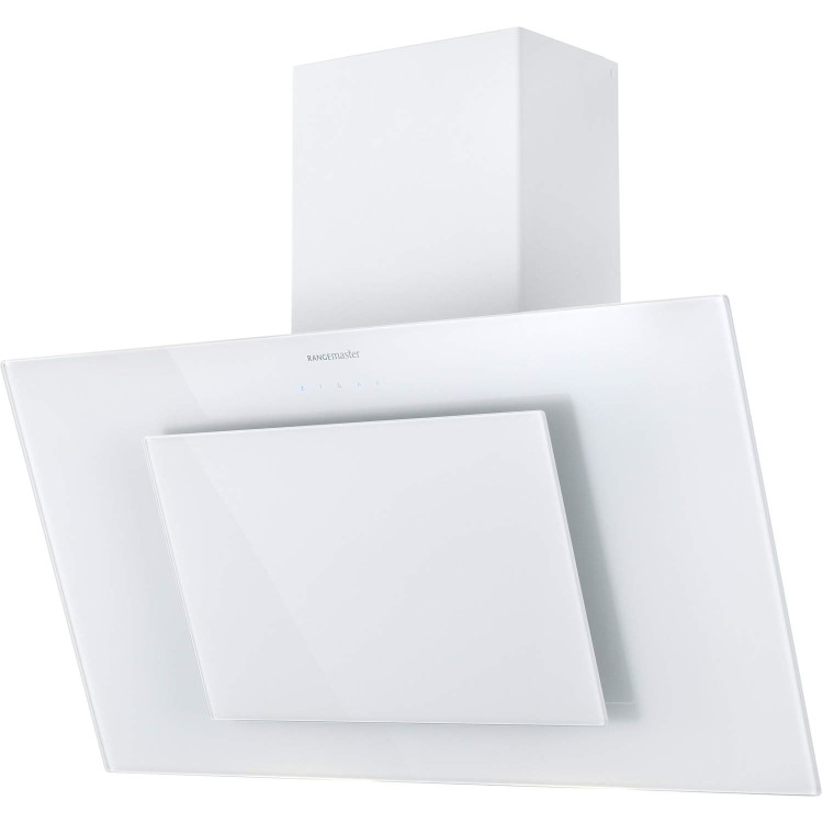 Rangemaster 103280 Opal 100cm Wide Angled Chimney Cooker Hood White