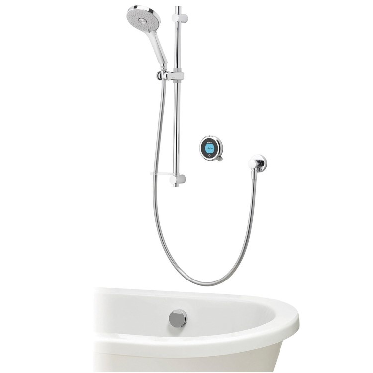 Aqualisa Optic Q Smart Digital Shower Concealed with Adjustable Head and Bath Filler HP/Combi