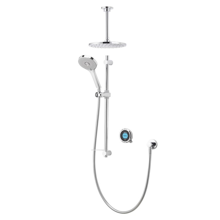 Aqualisa Optic Q Smart Digital Shower Concealed with Adjustable and Ceiling Fixed Head HP/Combi