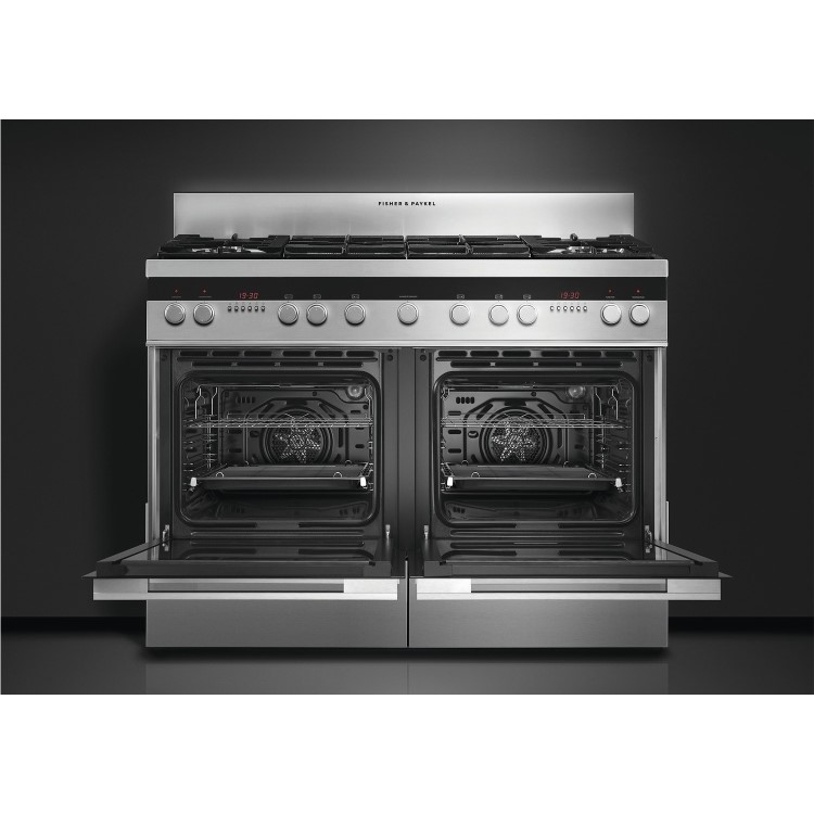 Fisher & Paykel 120cm Double Oven Dual Fuel Range Cooker - Stainless Steel