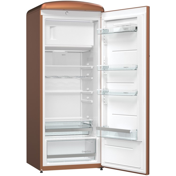 Gorenje ORB153CR Retro Freestanding Fridge With Freezer Box - 154cm - Right Hand - Copper