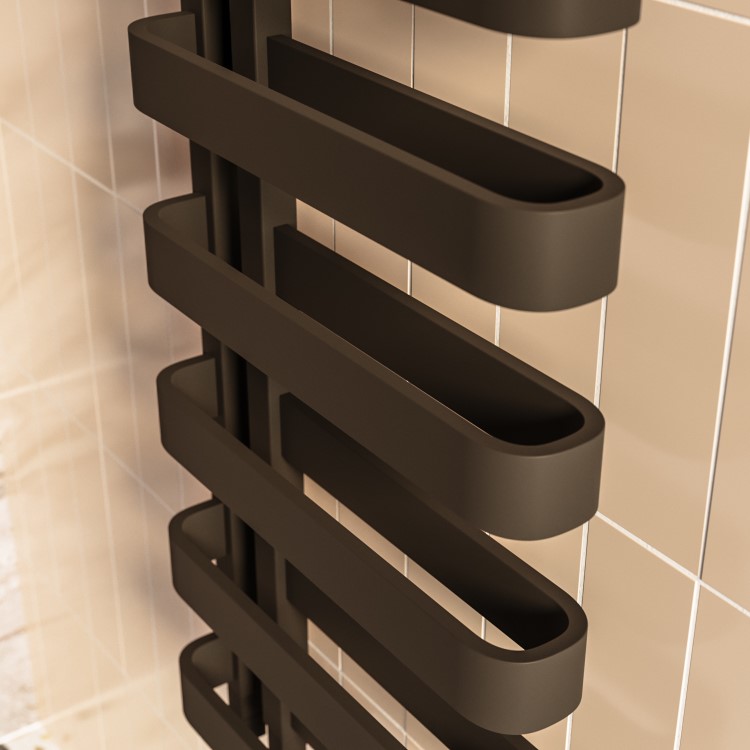 Black Designer Towel Radiator 850 x 500mm – Ordos